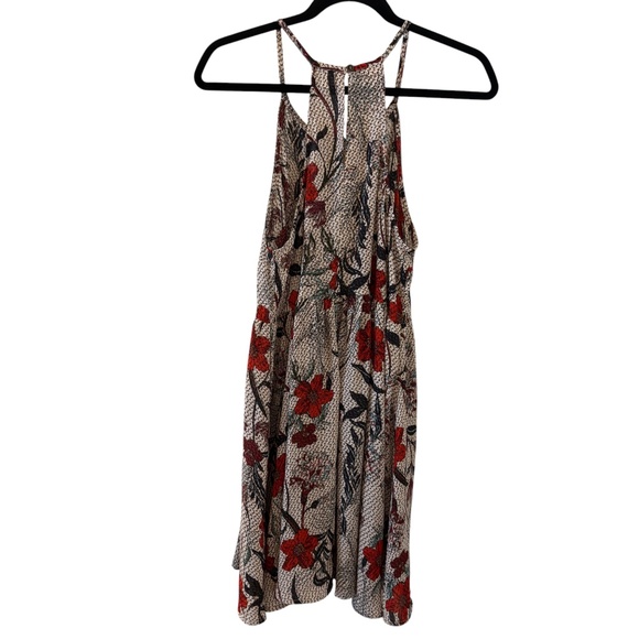 Umgee USA Floral Print Halter Sundress White Red Black Size M - Picture 6 of 10